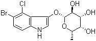 5-溴-4-氯-1H-吲哚-3-基 6-脱氧-beta-L-吡喃半乳糖苷分子结构 (CAS 125328-84-9)