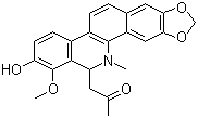 1-(12,13-二氢-2-羟基-1-甲氧基-12-甲基[1,3]二噁茂苯并[5,6-c]菲啶-13-基)-2-丙酮分子结构 (CAS 1253740-09-8)