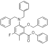 3-[二苄基氨基]-5-氟-6-甲基-2-(苄氧基)苯甲酸苯基酯分子结构 (CAS 1253799-29-9)