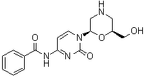 (2R-cis)-N-[1,2-Dihydro-1-[6-(hydroxymethyl)-2-morpholinyl]-2-oxo-4-pyrimidinyl]benzamide molecular structure (CAS 125455-77-8)
