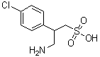 beta-(Aminomethyl)-4-chlorobenzeneethanesulfonic acid molecular structure (CAS 125464-42-8)