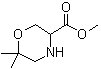 6,6-二甲基-3-吗啉羧酸甲酯分子结构 (CAS 1255098-56-6)