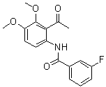 N-(2-乙酰基-3,4-二甲氧基苯基)-3-氟苯甲酰胺分子结构 (CAS 1256037-07-6)