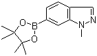 1-甲基吲唑-6-硼酸频哪醇酯分子结构 (CAS 1256359-09-7)