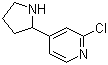 2-氯-4-(2-吡咯烷基)吡啶分子结构 (CAS 1256787-30-0)