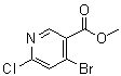 4-Bromo-6-chloro-3-pyridinecarboxylic acid methyl ester molecular structure (CAS 1256790-93-8)