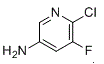 6-氯-5-氟吡啶-3-胺分子结构 (CAS 1256806-83-3)