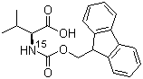 Fmoc-[15N]缬氨酸分子结构 (CAS 125700-35-8)