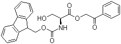 N-(9-芴甲氧羰基)-L-丝氨酸苯甲酰甲酯分子结构 (CAS 125760-26-1)