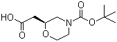 (2S)-4-叔丁氧羰基-2-吗啉乙酸分子结构 (CAS 1257850-82-0)