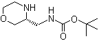 (R)-(吗啉-3-基甲基)氨基甲酸叔丁酯分子结构 (CAS 1257850-83-1)