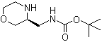 N-[(3S)-3-吗啉基甲基]氨基甲酸叔丁酯分子结构 (CAS 1257850-88-6)