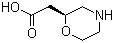 (2S)-2-Morpholineacetic acid molecular structure (CAS 1257854-99-1)