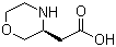 (3S)-3-Morpholineacetic acid molecular structure (CAS 1257856-13-5)