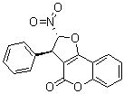 (2R,3R)-2,3-二氢-2-硝基-3-苯基-4H-呋喃并[3,2-c][1]苯并吡喃-4-酮分子结构 (CAS 1258432-41-5)