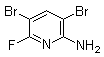 3,5-Dibromo-6-fluoro-2-pyridinamine molecular structure (CAS 1259477-39-8)