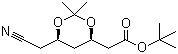 (4R-cis)-6-氰甲基-2,2-二甲基-1,3-二氧六环-4-乙酸叔丁酯分子结构 (CAS 125971-94-0)