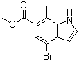 4-Bromo-7-methyl-1H-indole-6-carboxylic acid methyl ester molecular structure (CAS 1260382-73-7)