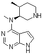 N-甲基-N-[(3S,4S)-4-甲基-3-哌啶基]-7H-吡咯并[2,3-d]嘧啶-4-胺分子结构 (CAS 1260614-73-0)