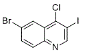 6-溴-4-氯-3-碘喹啉分子结构 (CAS 1260787-47-0)