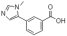 3-(1-甲基-1H-咪唑-5-基)苯甲酸分子结构 (CAS 1261269-06-0)