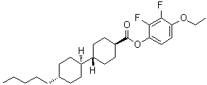 (trans,trans)-4'-Pentyl-[1,1'-bicyclohexyl]-4-carboxylic acid  4-ethoxy-2,3-difluorophenyl ester molecular structure (CAS 126163-43-7)