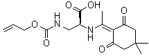 N-[1-(4,4-二甲基-2,6-二氧代环己亚基)乙基]-3-[[(2-丙烯-1-基氧基)羰基]氨基]-L-丙氨酸分子结构 (CAS 1263045-89-1)
