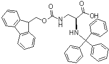 3-[[(9H-芴-9-基甲氧基)羰基]氨基]-N-(三苯基甲基)-L-丙氨酸分子结构 (CAS 1263046-25-8)
