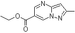 2-Methyl-pyrazolo[1,5-a]pyrimidine-6-carboxylic acid ethyl ester molecular structure (CAS 1263061-14-8)
