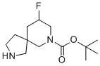tert-Butyl 9-fluoro-2,7-diazaspiro[4.5]decane-7-carboxylate molecular structure (CAS 1263179-44-7)