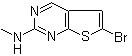 6-溴-N-甲基噻吩并[2,3-d]嘧啶-2-胺分子结构 (CAS 1263279-43-1)