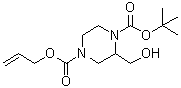 2-(羟基甲基)-1,4-哌嗪二甲酸 1-叔丁酯 4-(2-丙烯-1-基)酯分子结构 (CAS 1263282-80-9)