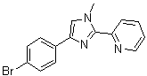 2-[4-(4-溴苯基)-1-甲基-1H-咪唑-2-基]吡啶分子结构 (CAS 1263284-43-0)