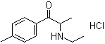 2-(乙基氨基)-1-(4-甲基苯基)-1-丙酮盐酸盐分子结构 (CAS 1266688-86-1)