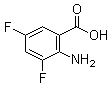 2-氨基-3,5-二氟苯甲酸分子结构 (CAS 126674-78-0)