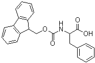 N-芴甲氧羰基-DL-苯丙氨酸分子结构 (CAS 126727-04-6)