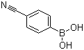 4-氰基苯硼酸分子结构 (CAS 126747-14-6)