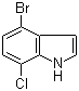 7-氯-4-溴吲哚分子结构 (CAS 126811-30-1)