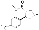 (3S,4R)-4-(4-甲氧基苯基)-3-吡咯烷羧酸甲酯分子结构 (CAS 1269260-01-6)