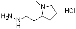 2-(2-肼基乙基)-1-甲基吡咯烷盐酸盐分子结构 (CAS 1269292-40-1)