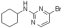 4-溴-N-环己基-2-嘧啶胺分子结构 (CAS 1269292-88-7)