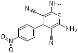 2,6-Diamino-4-(4-nitrophenyl)-4H-thiopyran-3,5-dicarbonitrile molecular structure (CAS 127118-57-4)