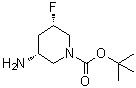 (3R,5S)-3-氨基-5-氟-1-哌啶羧酸叔丁酯分子结构 (CAS 1271810-13-9)