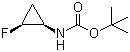 (1R-cis)-(2-Fluorocyclopropyl)carbamic acid tert-butyl ester molecular structure (CAS 127199-16-0)