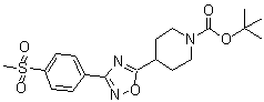4-[3-[4-(Methylsulfonyl)phenyl]-1,2,4-oxadiazol-5-yl]-1-piperidinecarboxylic acid 1,1-dimethylethyl ester molecular structure (CAS 1272756-23-6)