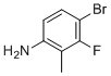 4-溴-3-氟-2-甲基苯胺分子结构 (CAS 127408-03-1)