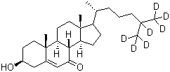 7-酮基胆固醇-D7分子结构 (CAS 127684-08-6)