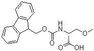 N-[芴甲氧羰基]-O-甲基-D-丝氨酸分子结构 (CAS 1279032-69-7)