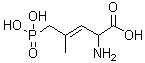 (3E)-2-氨基-4-甲基-5-膦酰-3-戊烯酸分子结构 (CAS 127910-31-0)