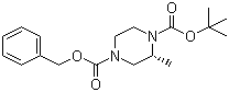 (R)-1-Boc-4-Cbz-2-甲基哌嗪分子结构 (CAS 128102-16-9)